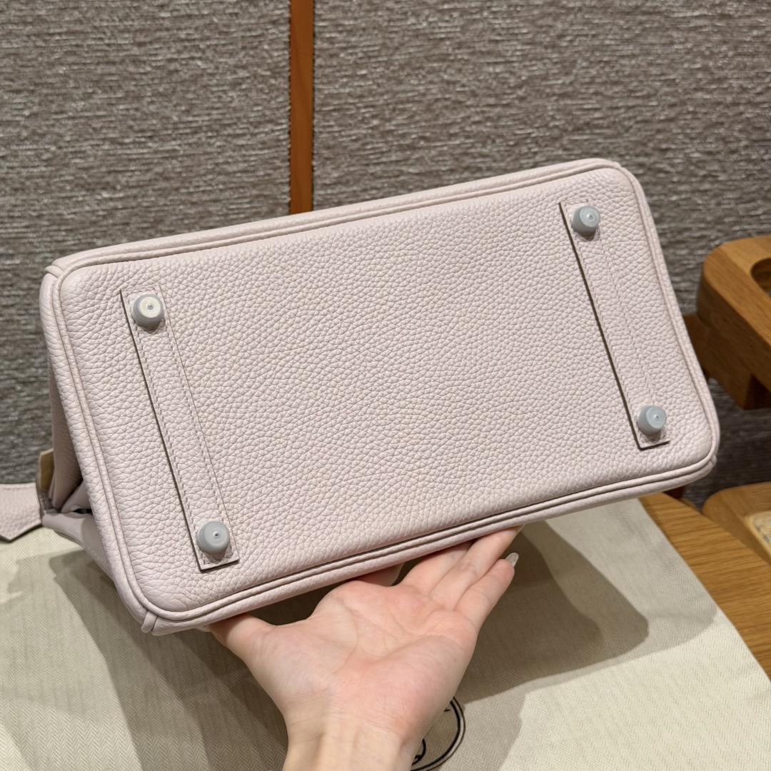 高仿Hermes*Birkin30系列H044897BO09夢幻紫牛皮銀扣純手工
