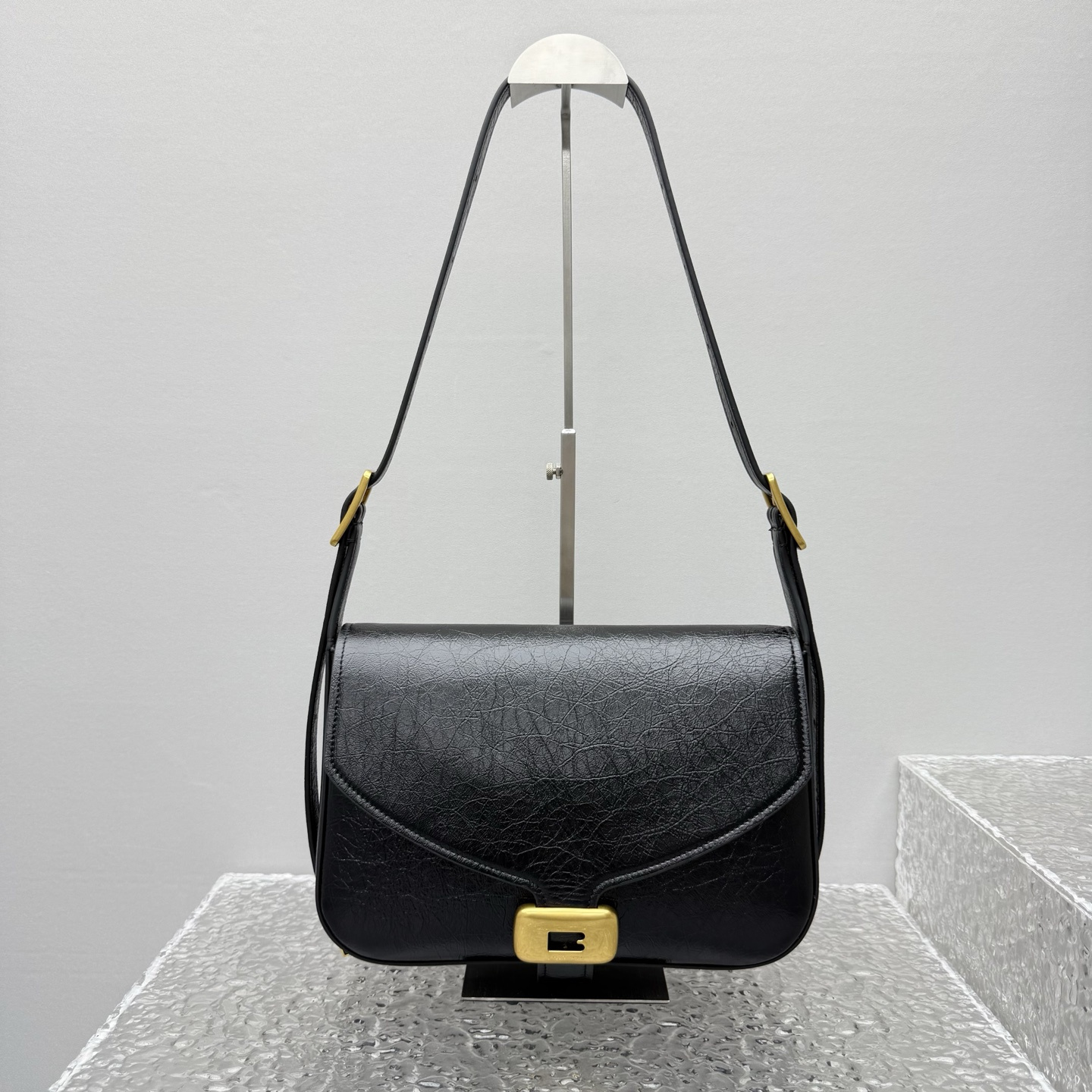 高仿Balenciaga*Clicca系列LM1000單肩包羊皮黑色中號純原版本