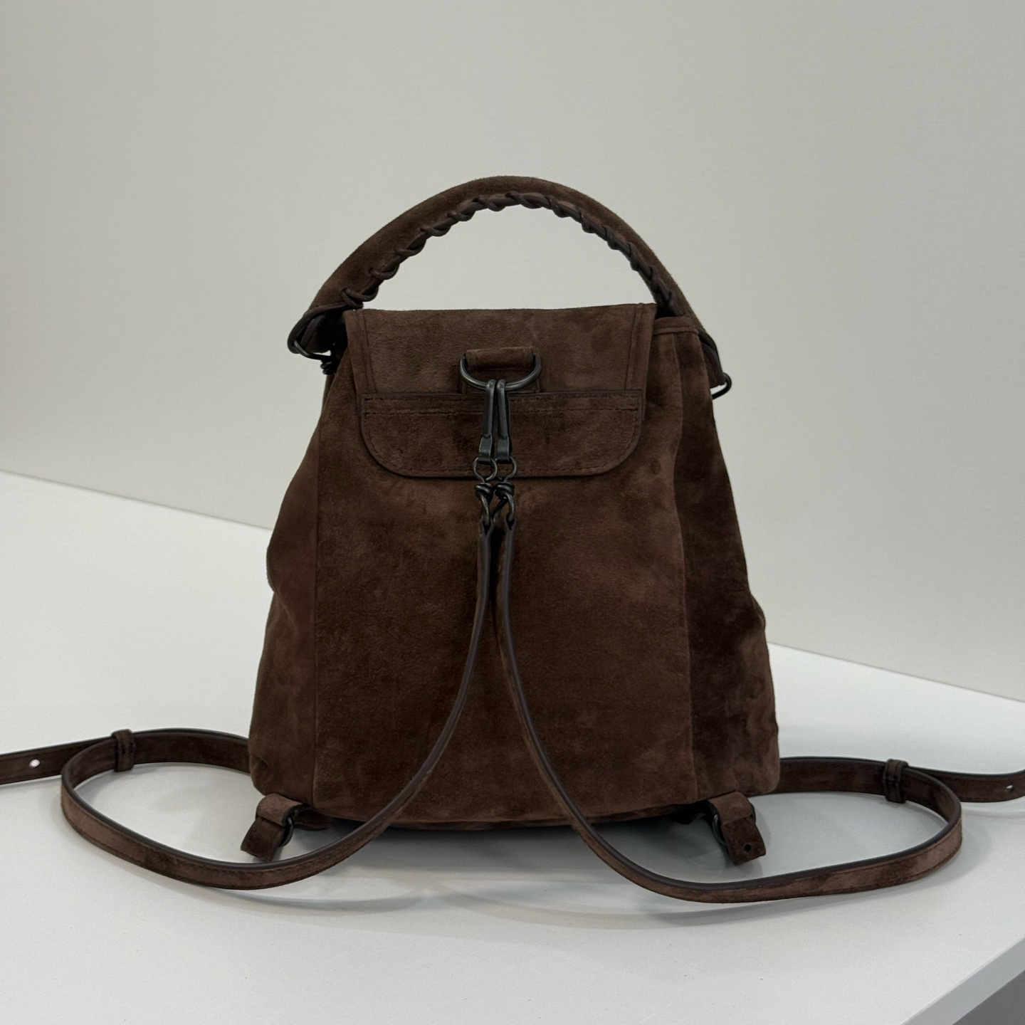 高仿Balenciaga*LeCity系列S02308雙肩包牛皮咖啡色Mini純原版本