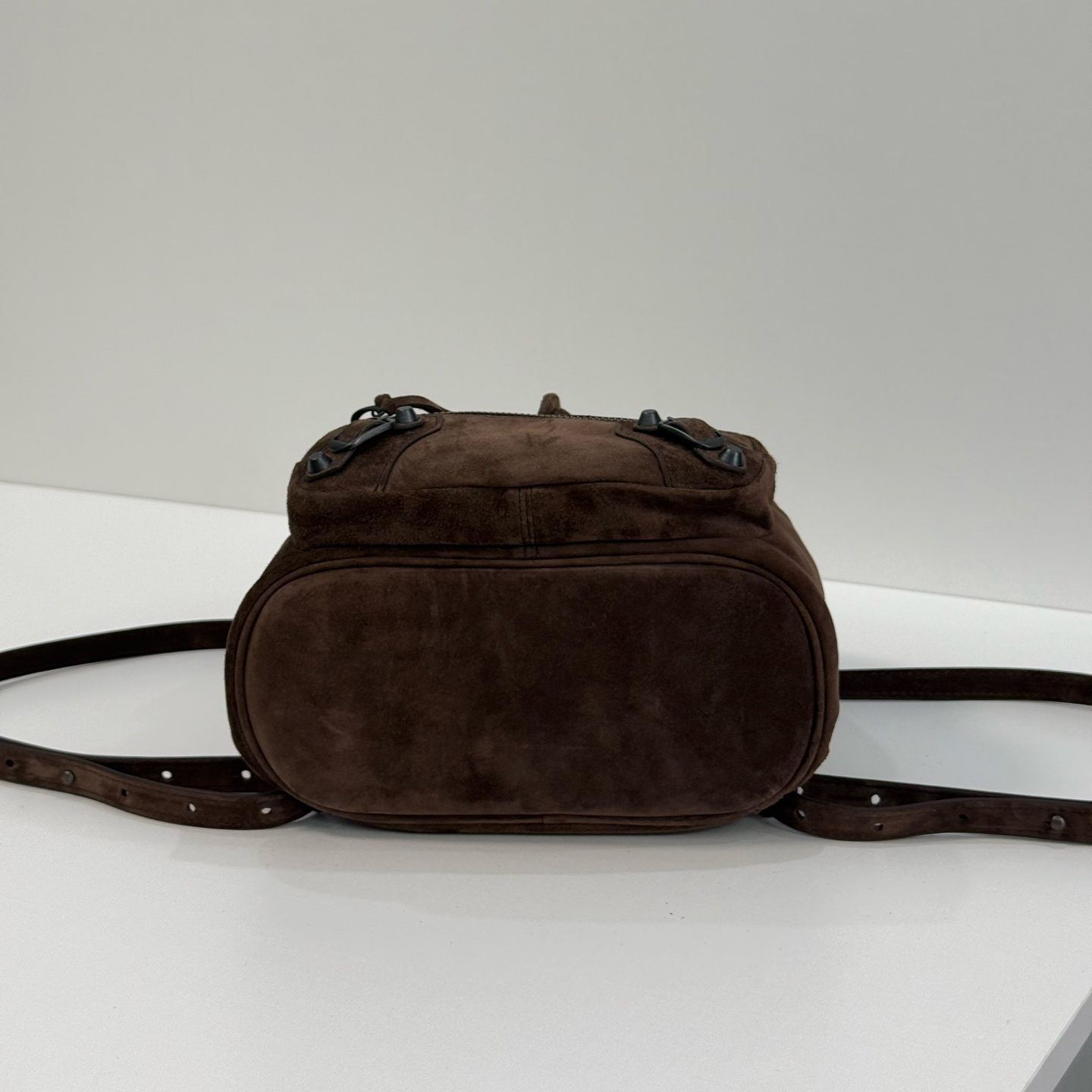 高仿Balenciaga*LeCity系列S02308雙肩包牛皮咖啡色Mini純原版本