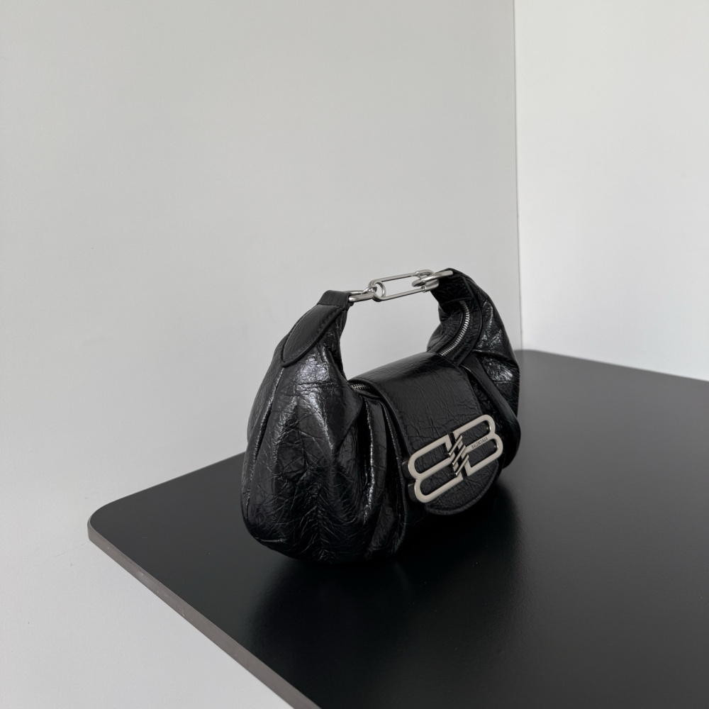 高仿Balenciaga*Pamela系列T11000單肩包羊皮黑色小號純原版本