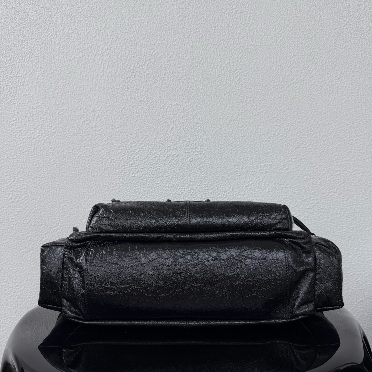 高仿Balenciaga*LeCity系列ABEK1單肩包羊皮黑色中號純原版本