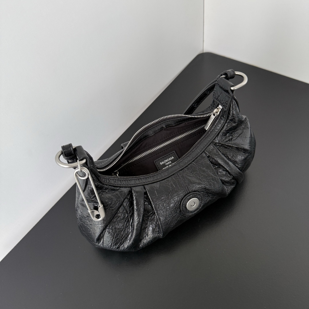 高仿Balenciaga*Pamela系列T11000單肩包羊皮黑色小號純原版本