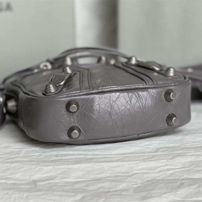 高仿Balenciaga*LeCagole系列210KR1相機包羊皮灰色小號純原版本