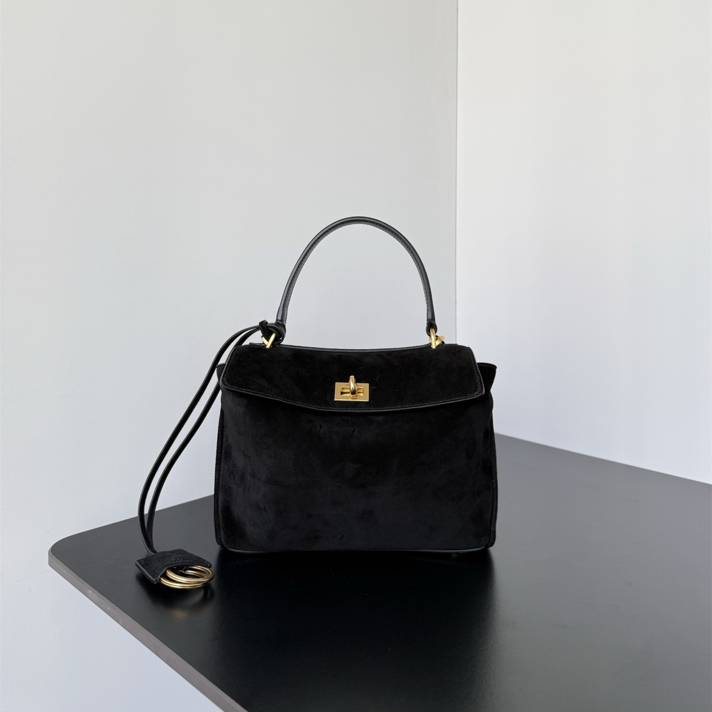 高仿Balenciaga*Rodeo系列22ACKO單肩包麂皮黑色Mini純原版本