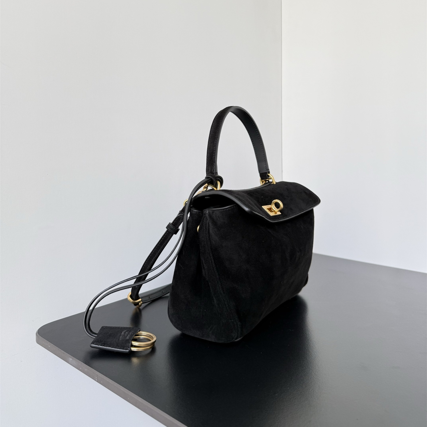 高仿Balenciaga*Rodeo系列22ACKO單肩包麂皮黑色Mini純原版本