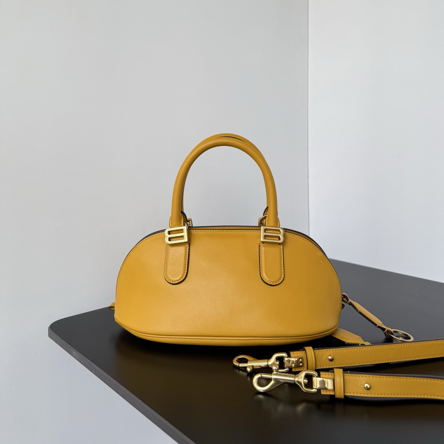 高仿Balenciaga*BoleroB系列52ACJS牛皮手提包黃色Mini純原版本