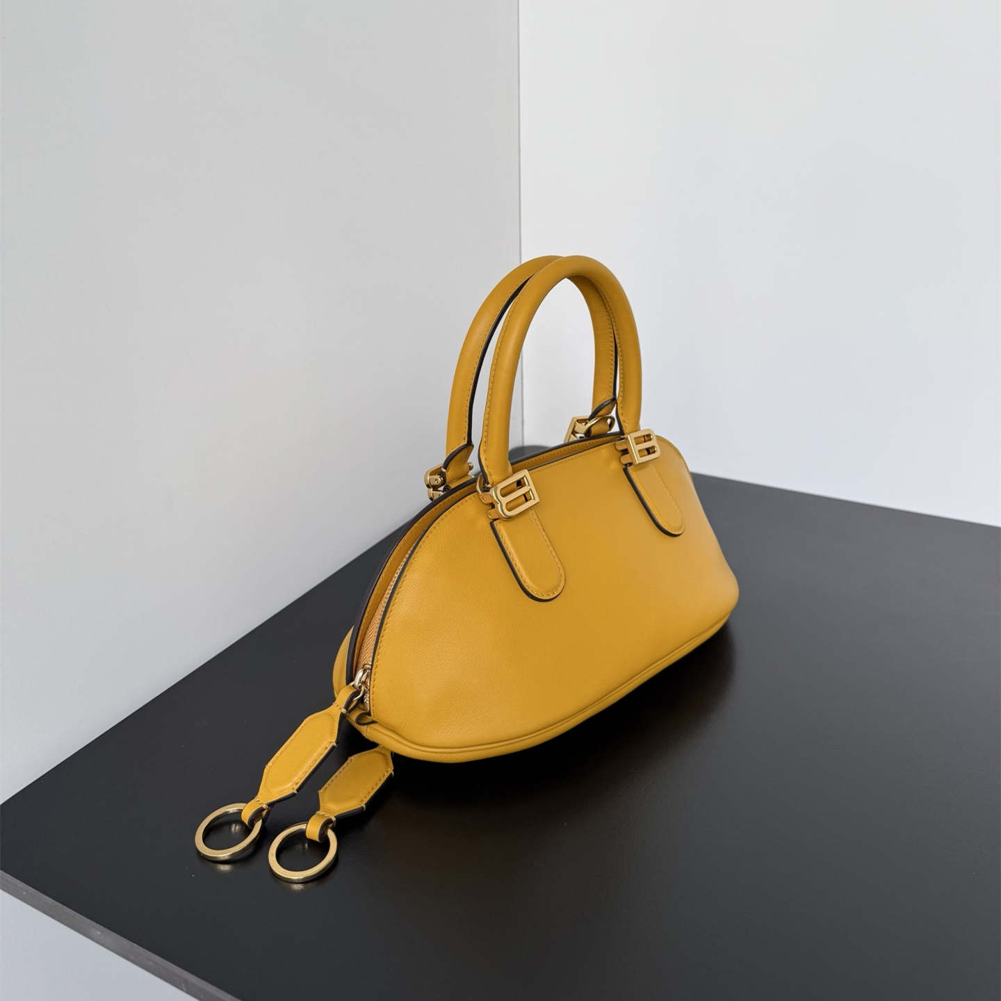 高仿Balenciaga*BoleroB系列52ACJS牛皮手提包黃色Mini純原版本