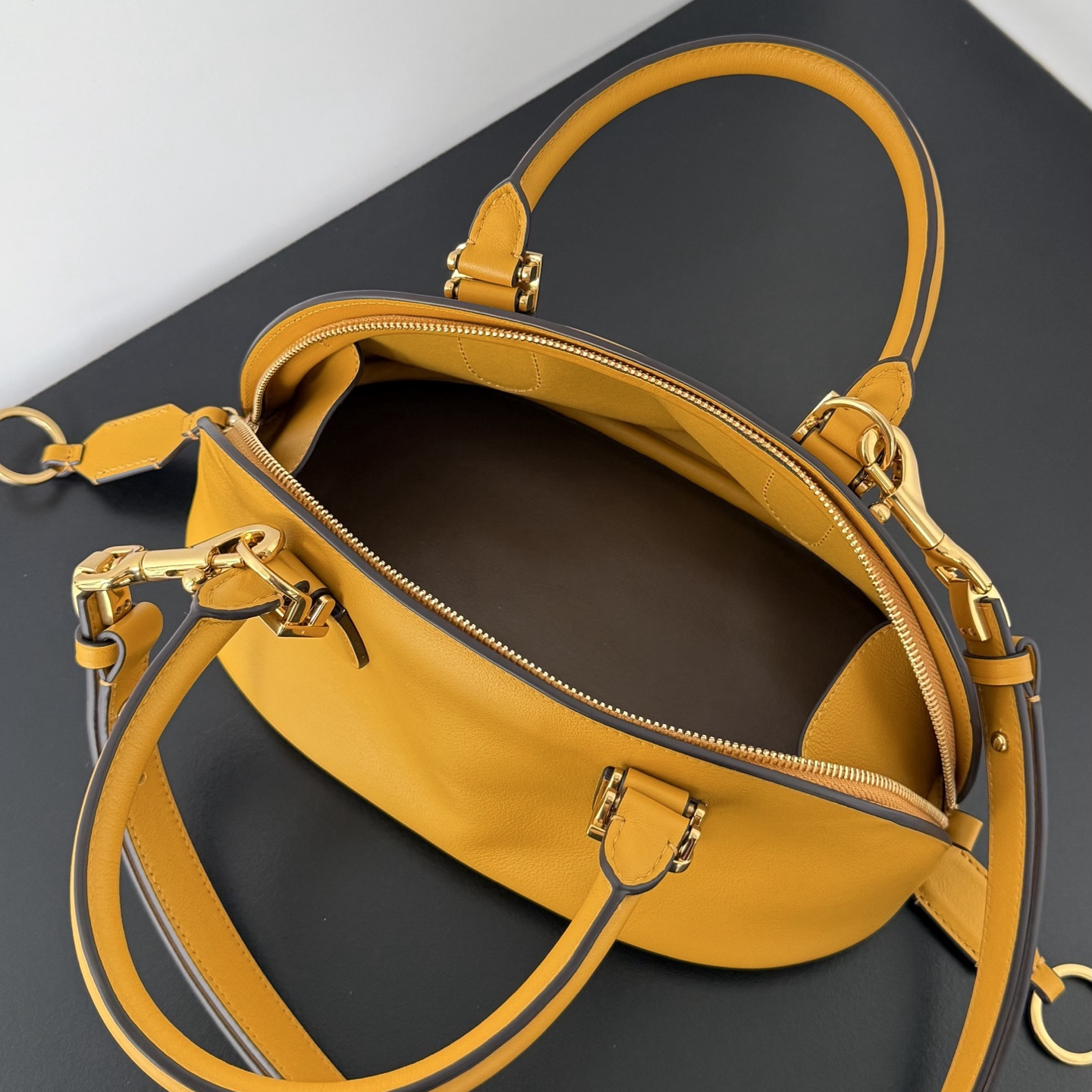 高仿Balenciaga*BoleroB系列52ACJS牛皮手提包黃色Mini純原版本
