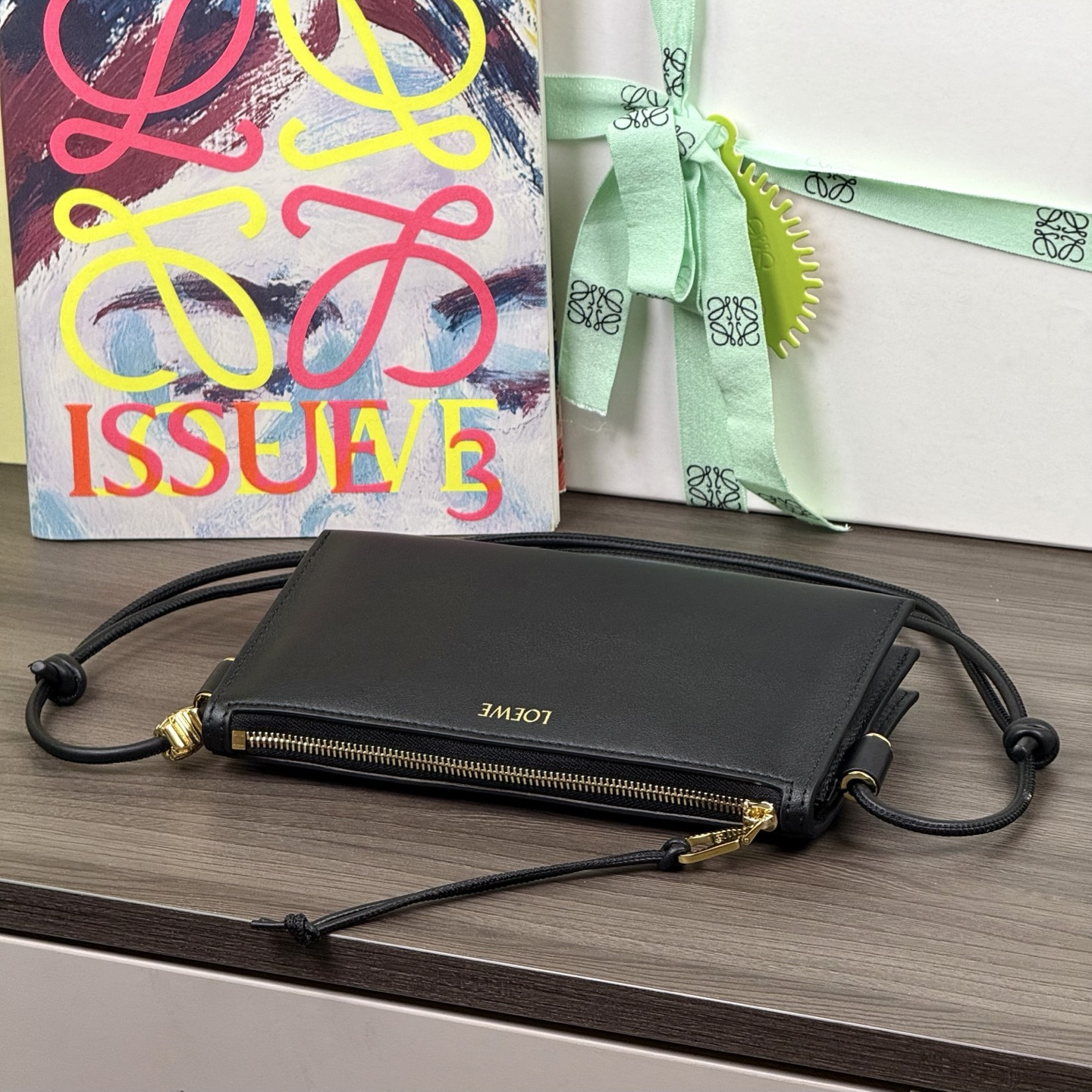 高仿Loewe*Joya系列1100單肩包牛皮黑色純原版本