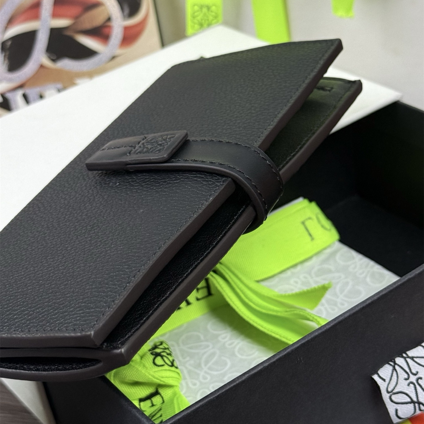 高仿Loewe*錢夾系列1100黑色牛皮長款大號純原版本