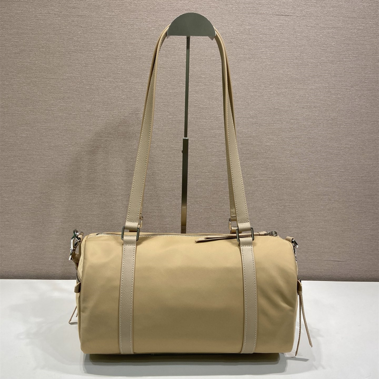 高仿Prada*Re-Nylon系列1BB154尼龍旅行袋駝色大號純原版本
