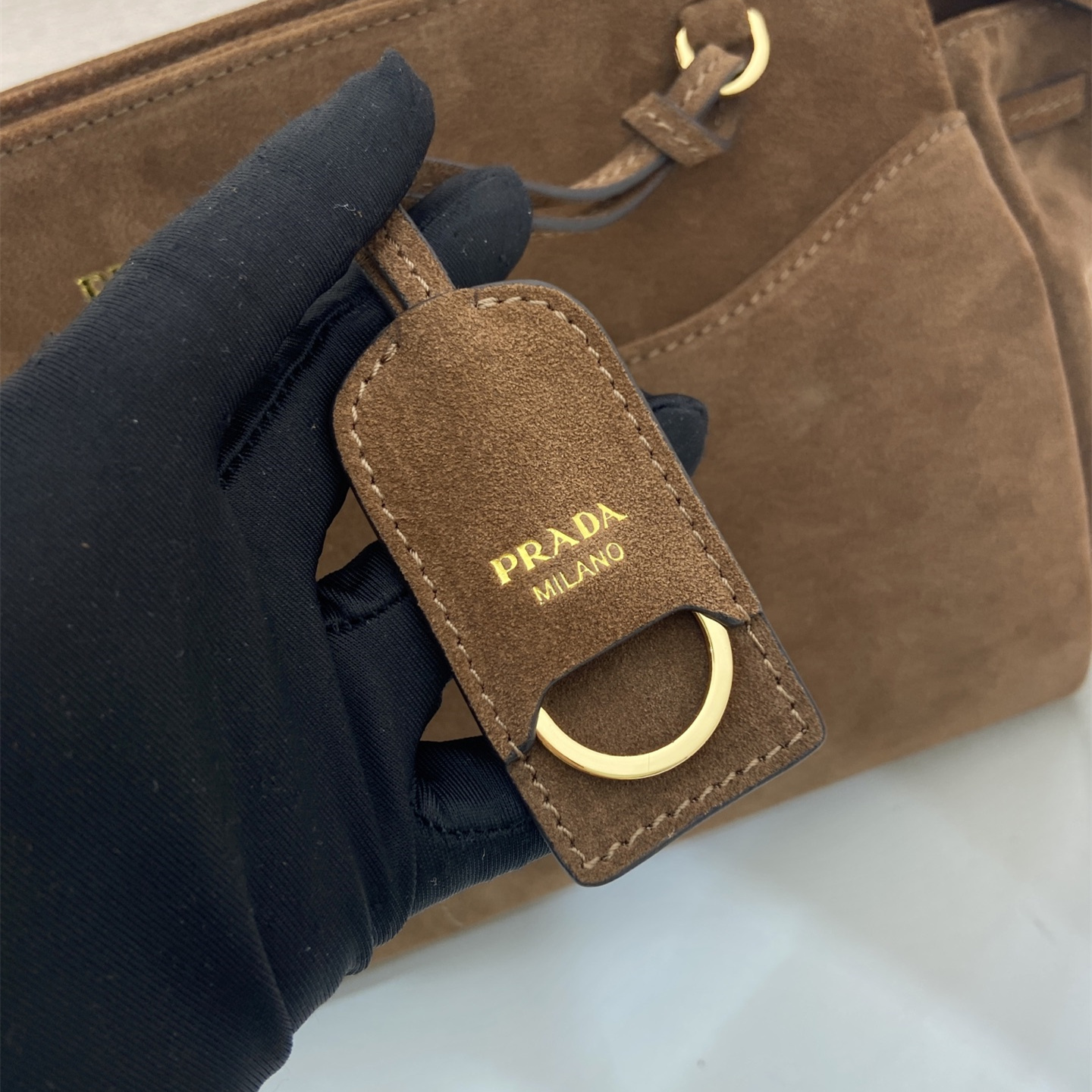 高仿Prada*Carry系列1BG650牛皮單肩包可可棕大號純原版本