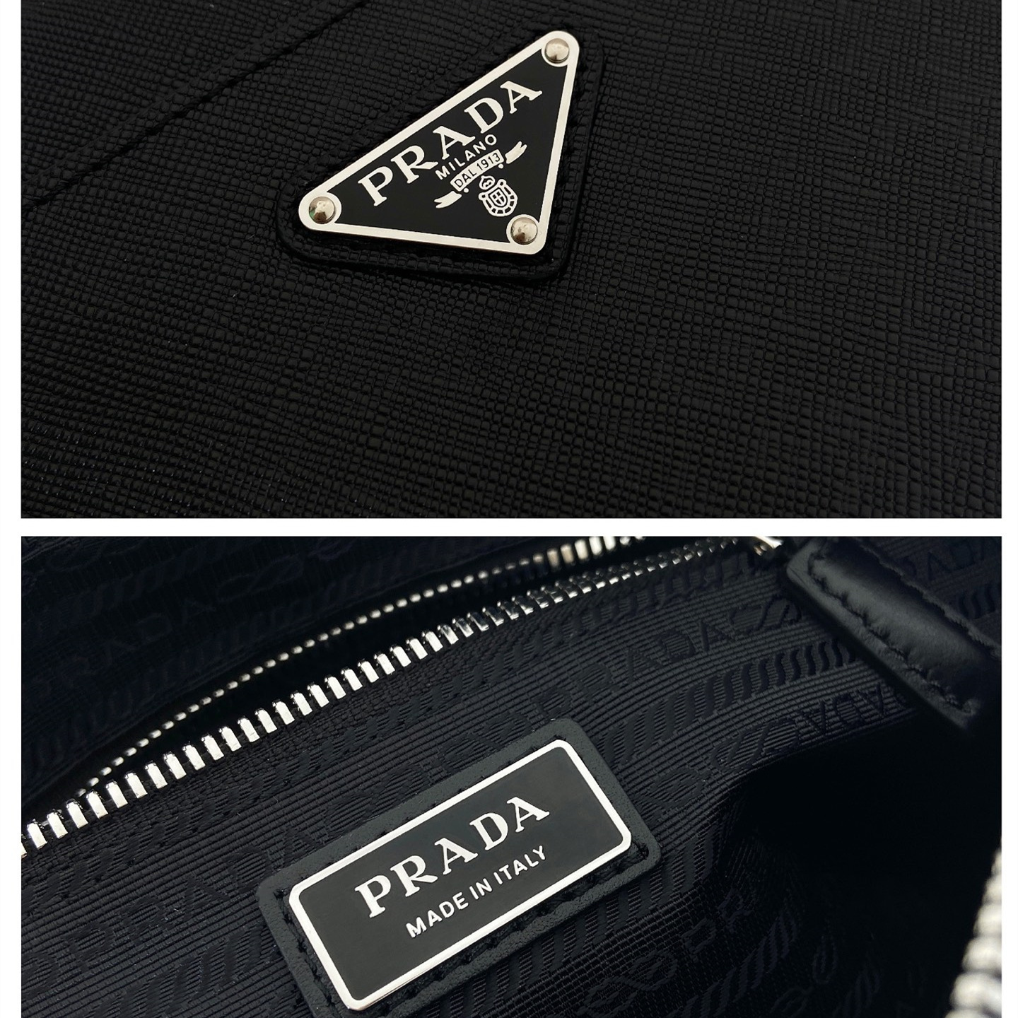 高仿Prada*Saffiano系列2VH210牛皮男士斜挎包黑色純原版本