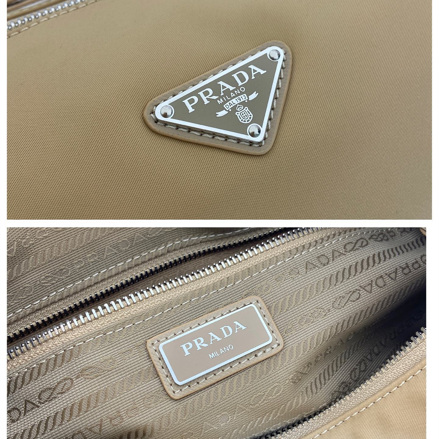 高仿Prada*Re-Nylon系列1BB154尼龍旅行袋駝色大號純原版本
