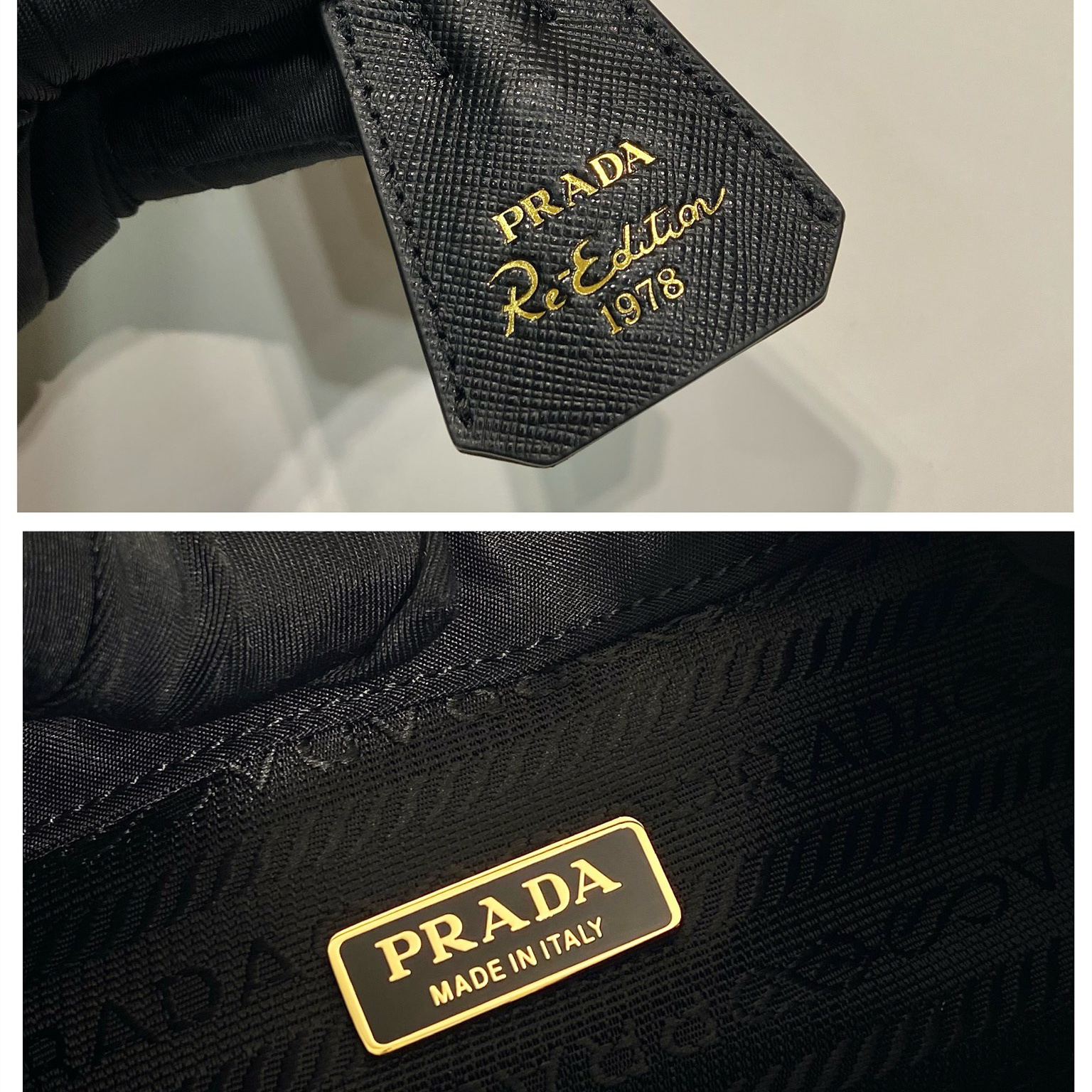 高仿Prada*Re-Nylon系列1BE067尼龍水桶包黑色mini純原版本