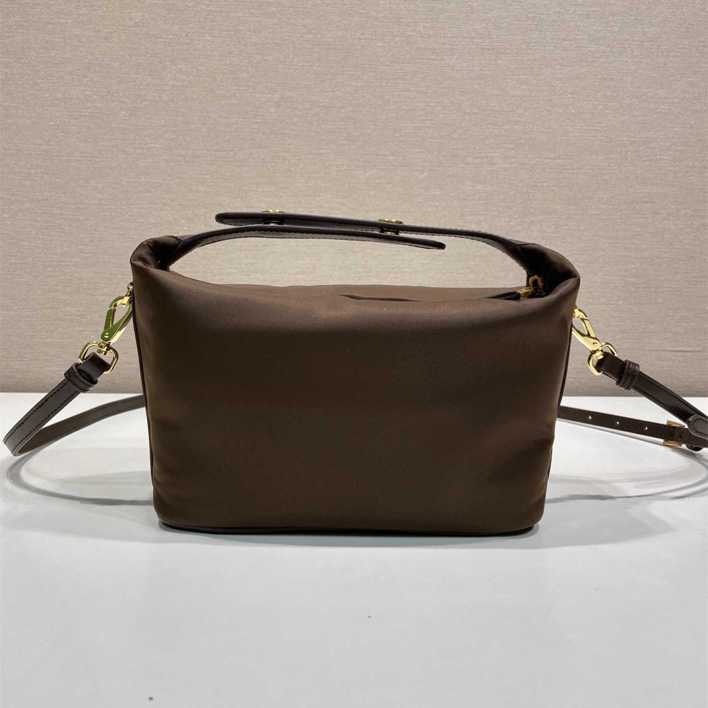 高仿Prada*Re-Nylon系列1BC302飯盒包棕色mini純原版本