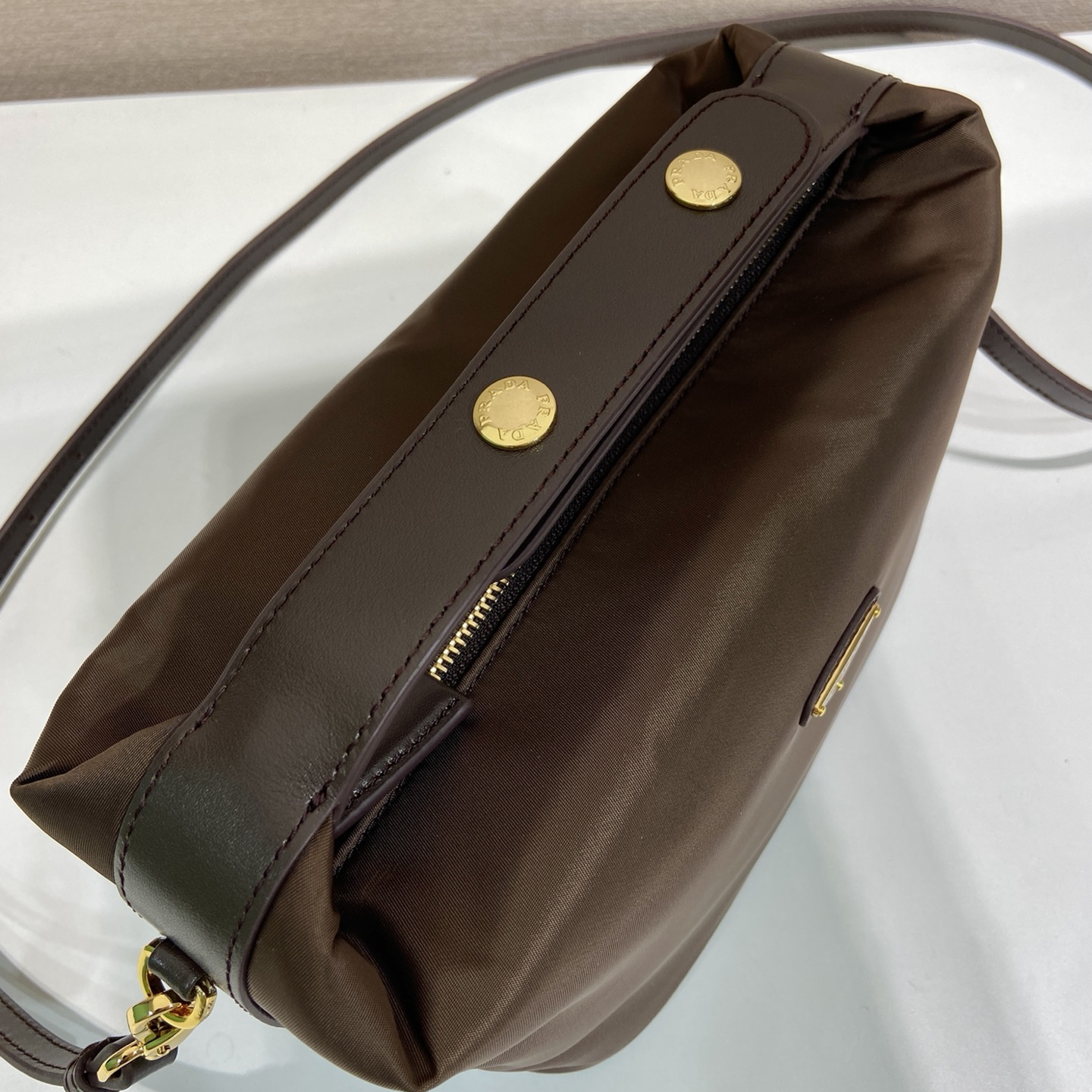 高仿Prada*Re-Nylon系列1BC302飯盒包棕色mini純原版本