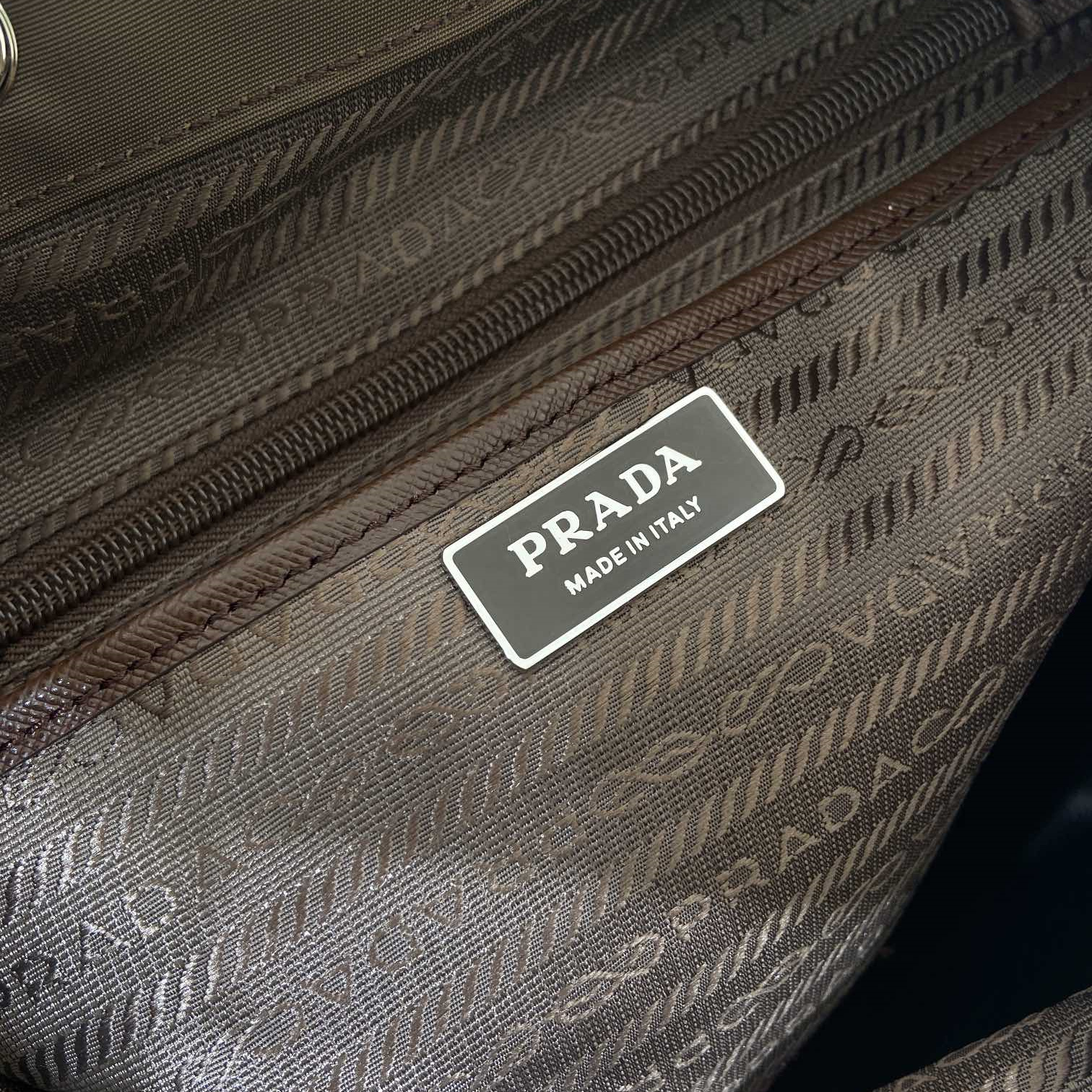 高仿Prada*Re-Nylon系列1BZ039尼龍雙肩包深褐色純原版本