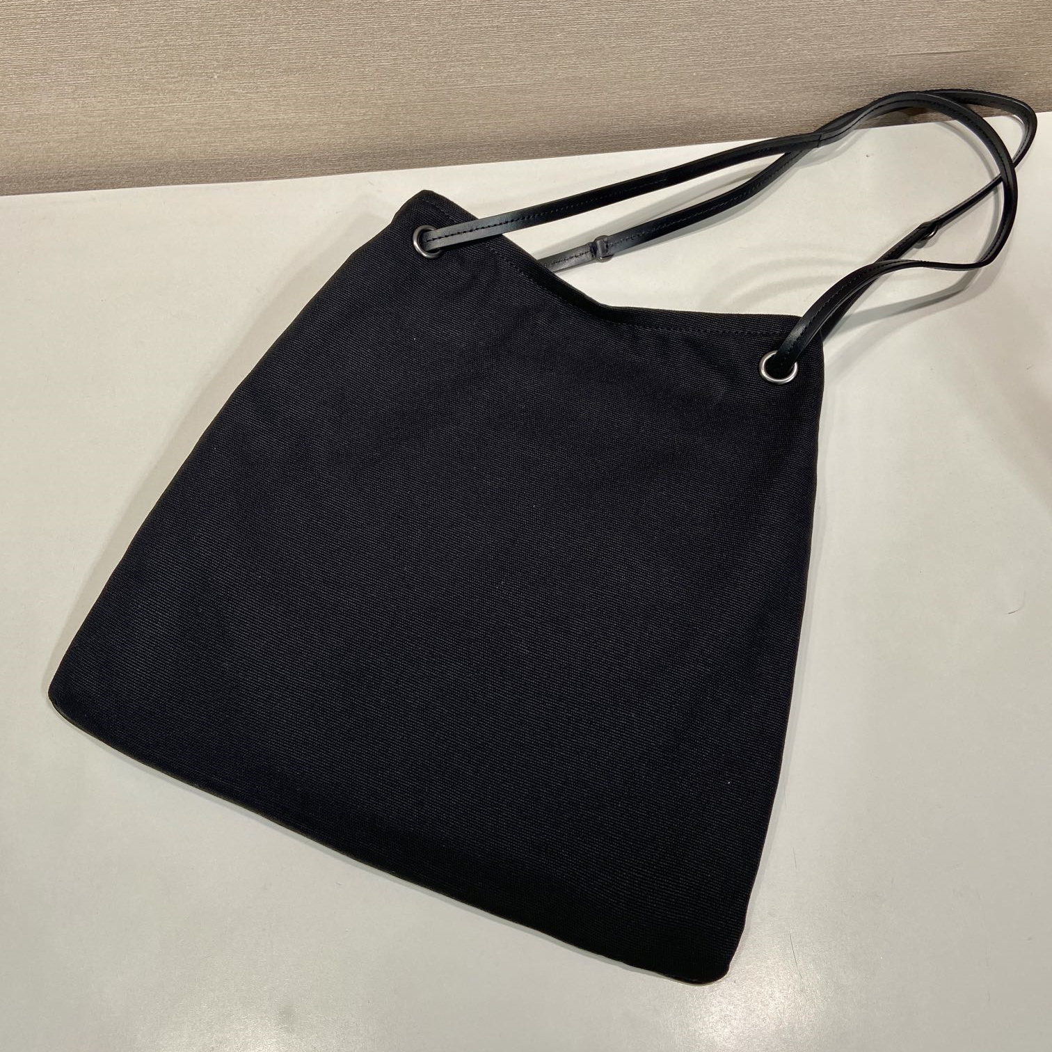 高仿Prada*Root系列1BC293棉質Tote包黑色大號純原版本