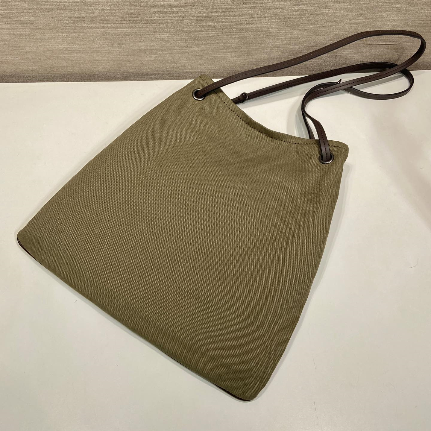 高仿Prada*Root系列1BC293棉質Tote包森林綠純原版本