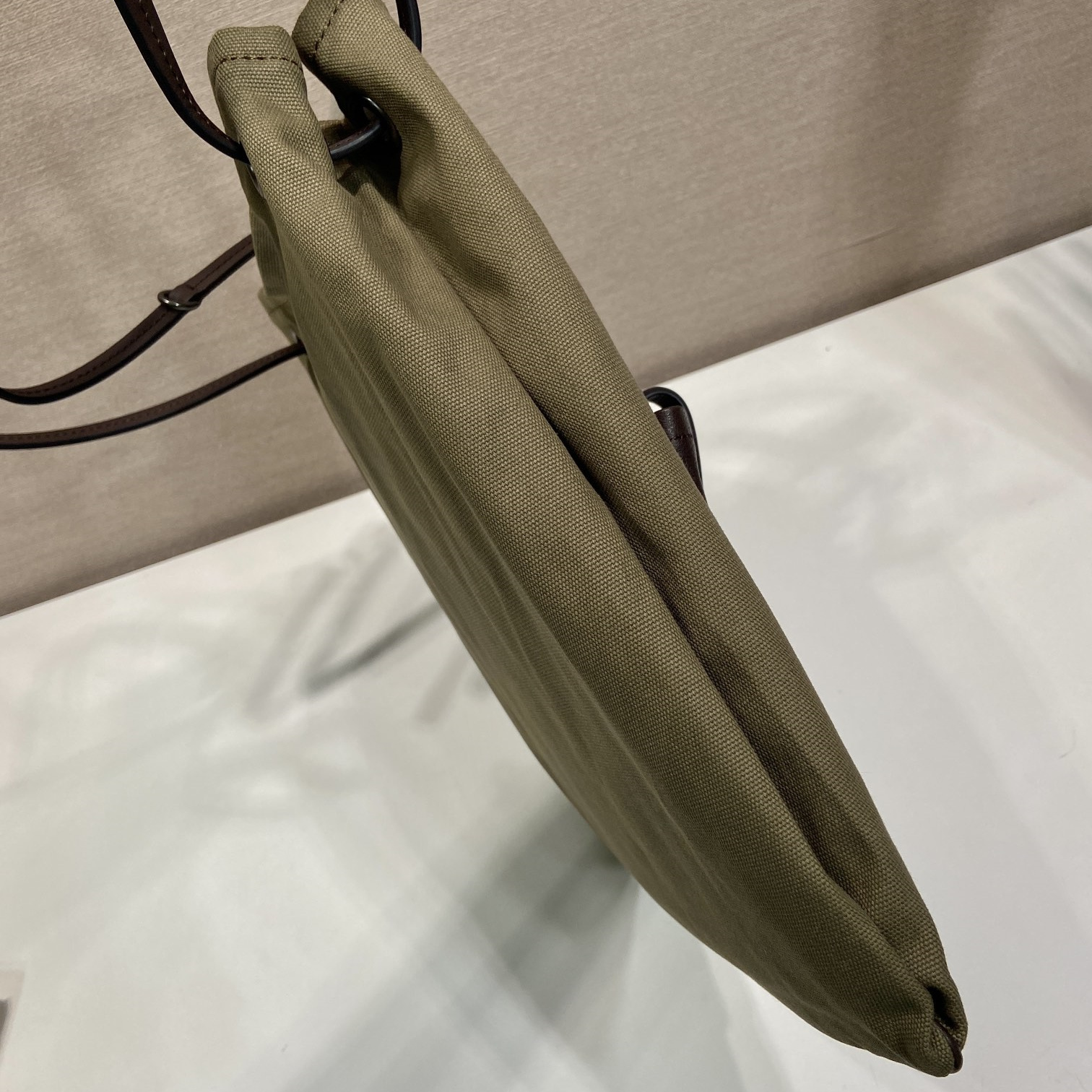 高仿Prada*Root系列1BC293棉質Tote包森林綠純原版本
