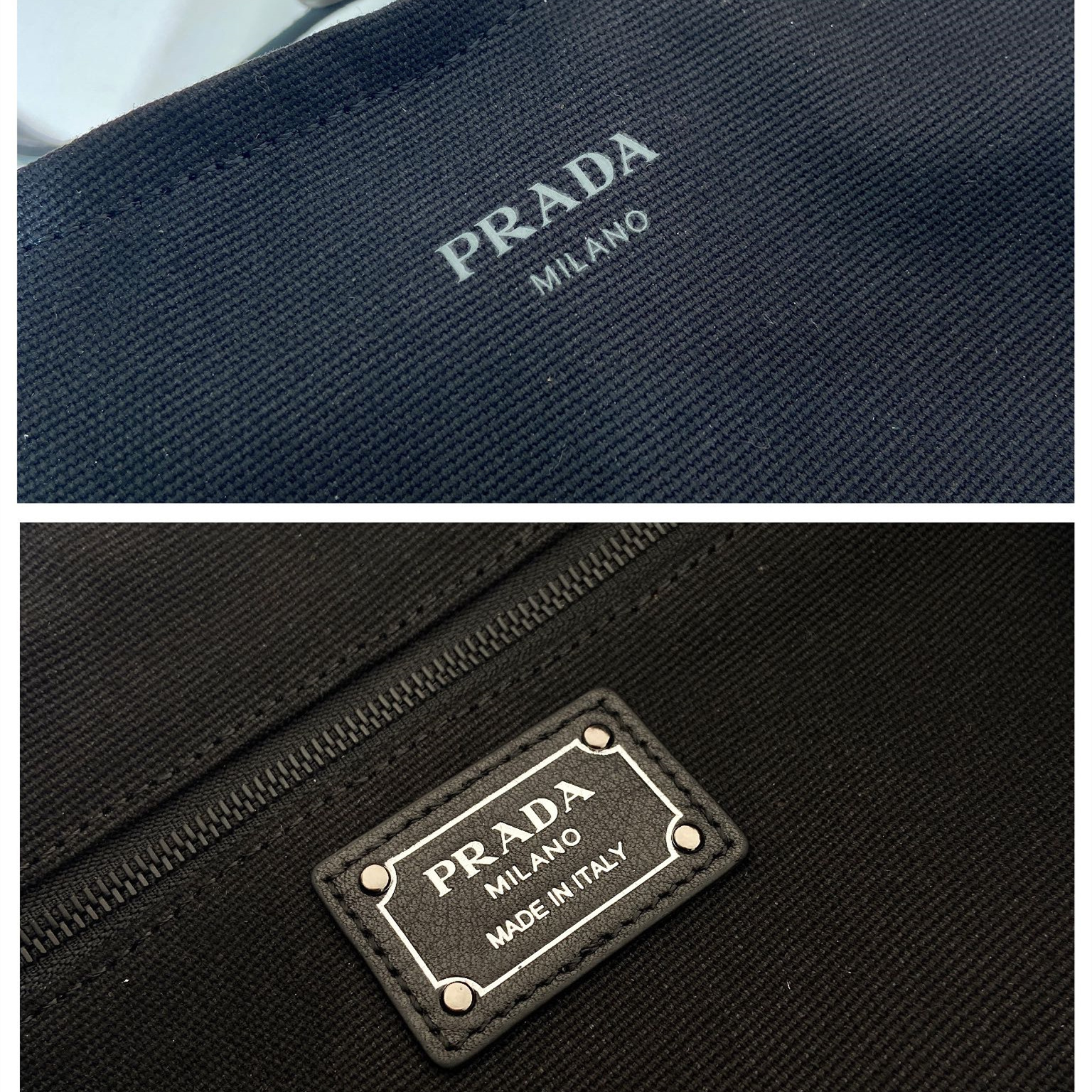高仿Prada*Root系列1BC293棉質Tote包黑色大號純原版本