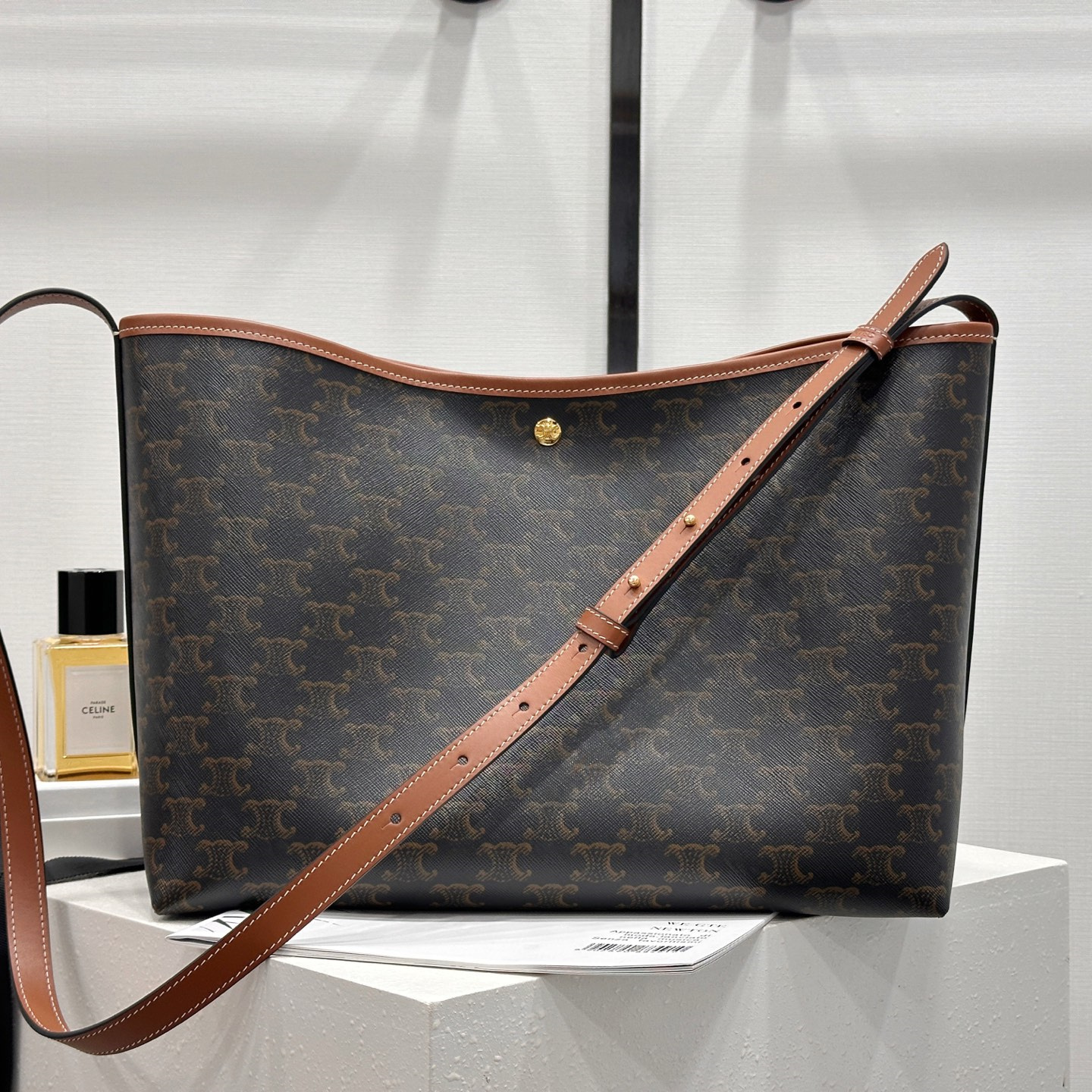 高仿Celine*SoftShopper系列123912帆布托特包黃褐色純原版本