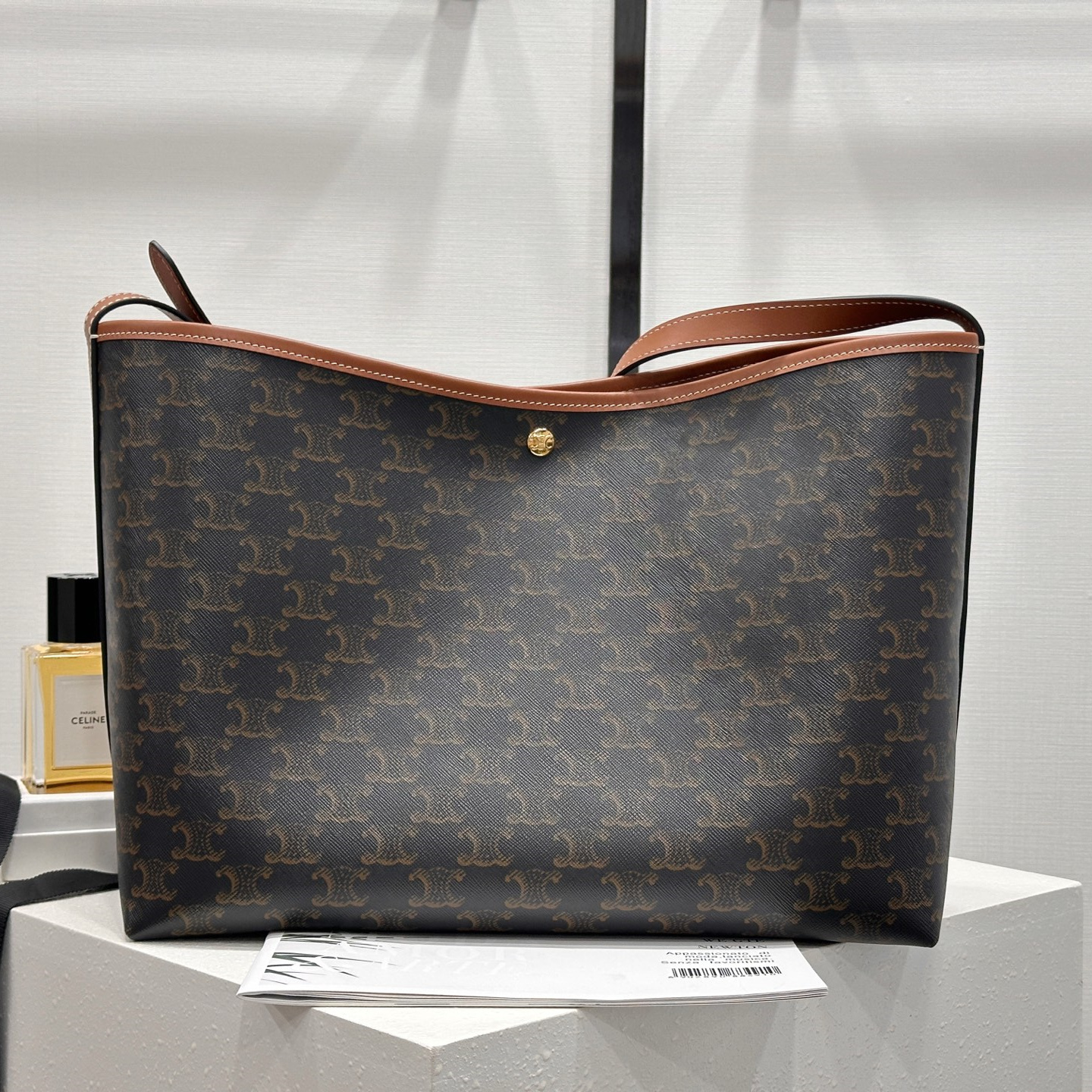 高仿Celine*SoftShopper系列123912帆布托特包黃褐色純原版本