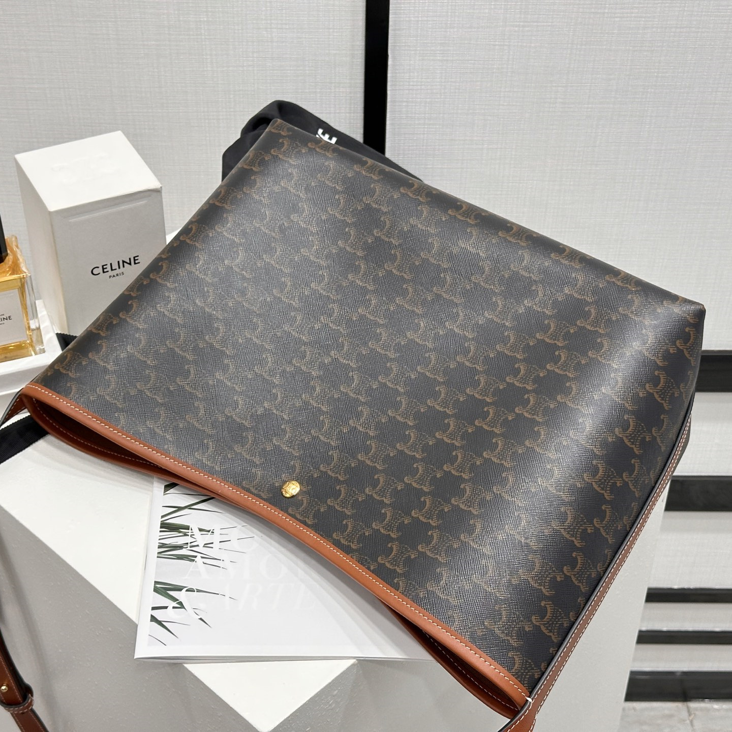 高仿Celine*SoftShopper系列123912帆布托特包黃褐色純原版本