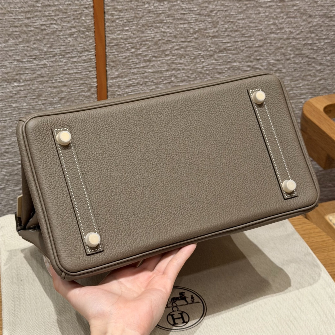 高仿Hermes*Birkin30系列H044897BO18大象灰牛皮金扣純手工