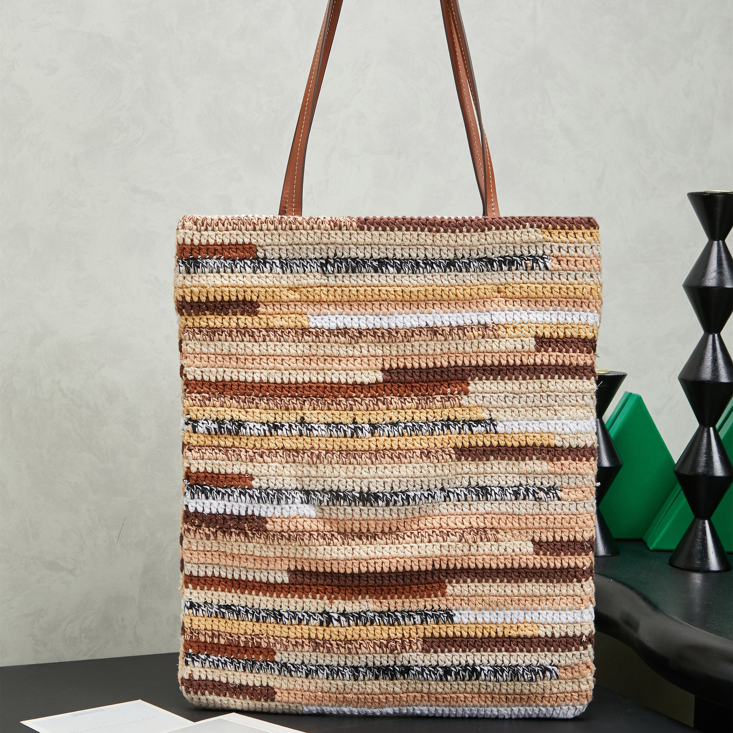 高仿miumiu*Borsa系列5BG248針織刺繡單肩袋棕色純原版本