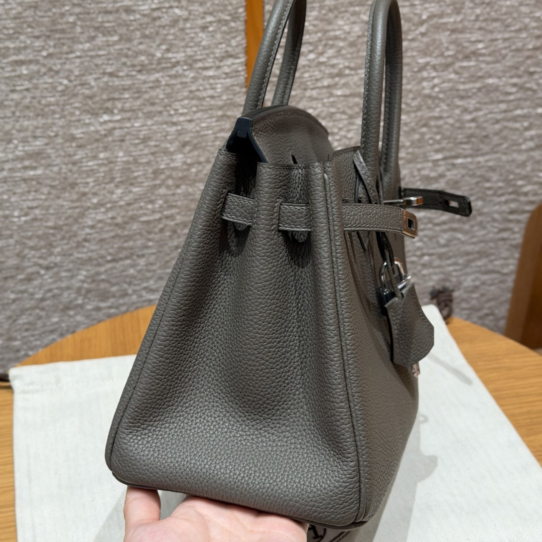 高仿Hermes*Birkin25系列H041344BO8F錫器灰牛皮銀扣純手工