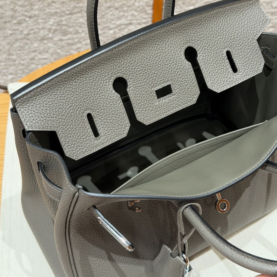 高仿Hermes*Birkin25系列H041344BO8F錫器灰牛皮銀扣純手工