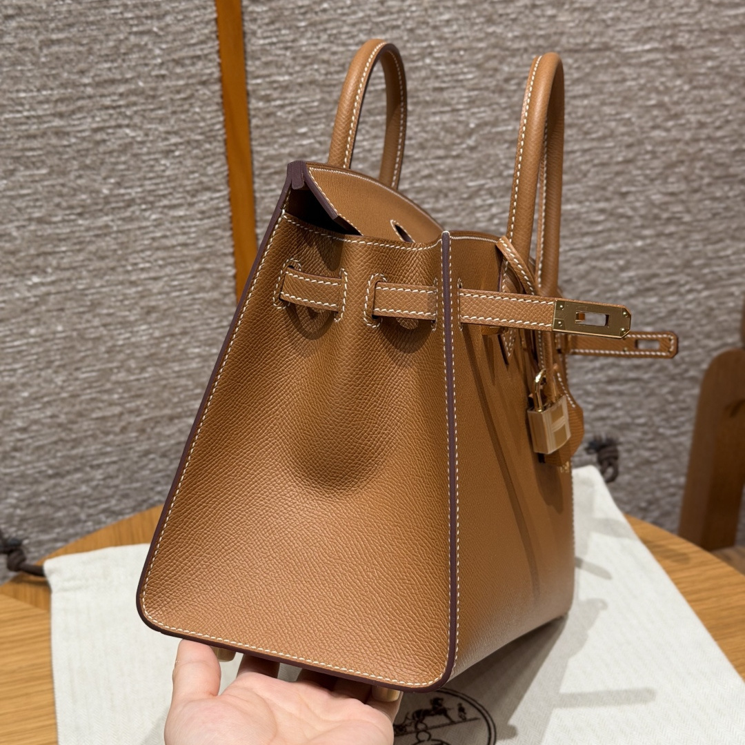 高仿Hermes*Birkin25系列H073178EP37金棕色牛皮金扣純手工