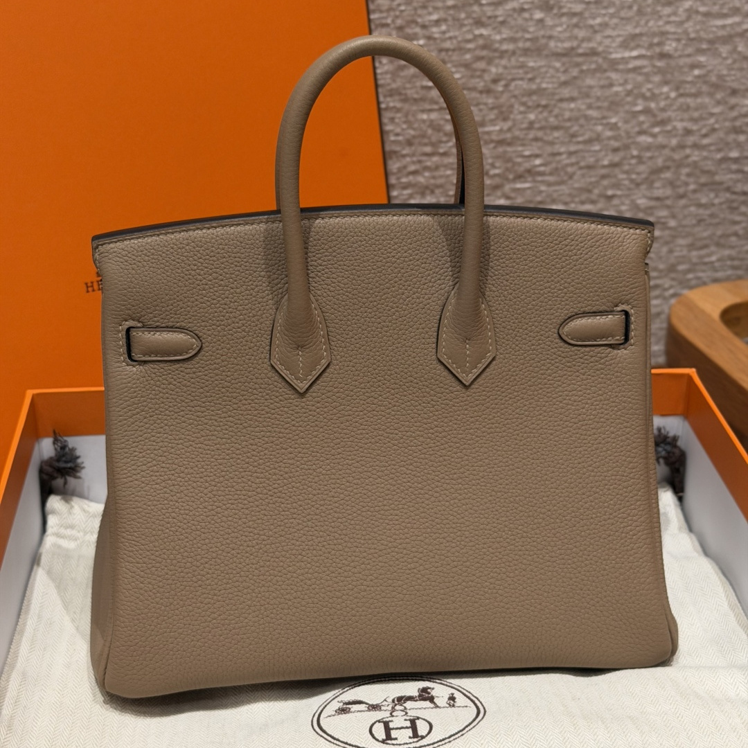 高仿Hermes*Birkin25系列H041344BODO威馬犬米色牛皮銀扣純手工