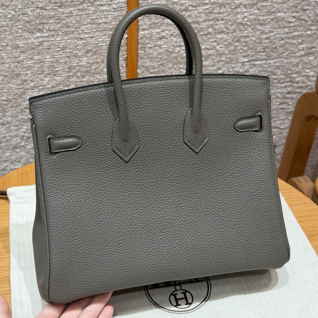 高仿Hermes*Birkin25系列H041344BO8F錫器灰牛皮銀扣純手工
