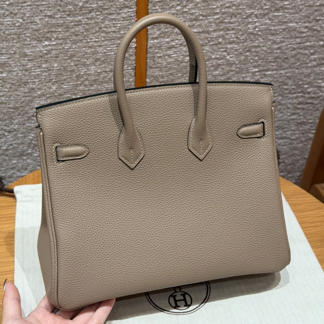 高仿Hermes*Birkin25系列H041344BO81斑鳩灰牛皮金扣純手工