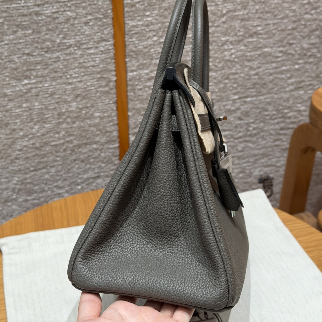 高仿Hermes*Birkin25系列H041344BO8F錫器灰牛皮銀扣純手工