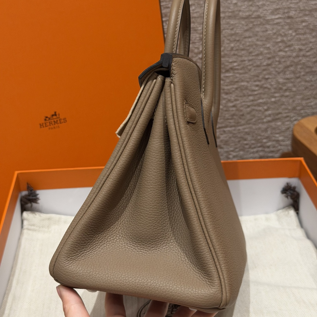 高仿Hermes*Birkin25系列H041344BODO威馬犬米色牛皮銀扣純手工