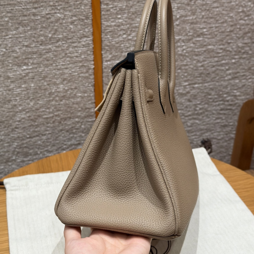 高仿Hermes*Birkin25系列H041344BO81斑鳩灰牛皮金扣純手工