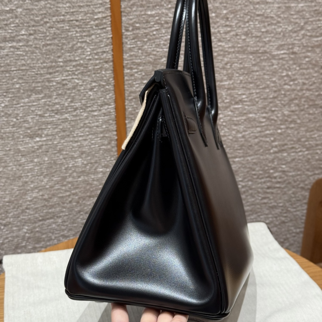 高仿Hermes*Birkin30系列H044897BX89黑色牛皮銀扣純手工