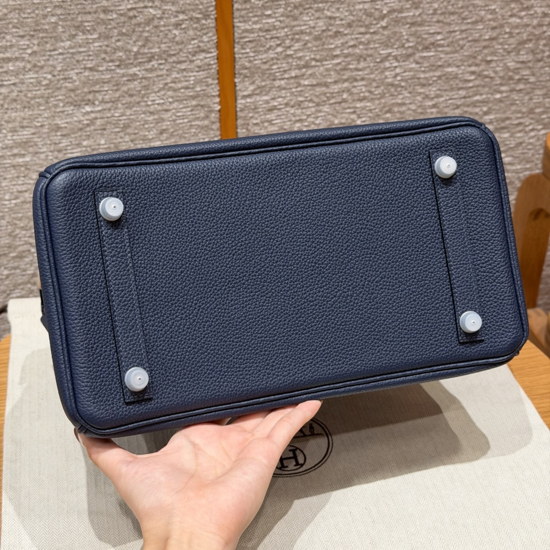 高仿Hermes*Birkin30系列H044897BO73寶石藍牛皮銀扣純手工