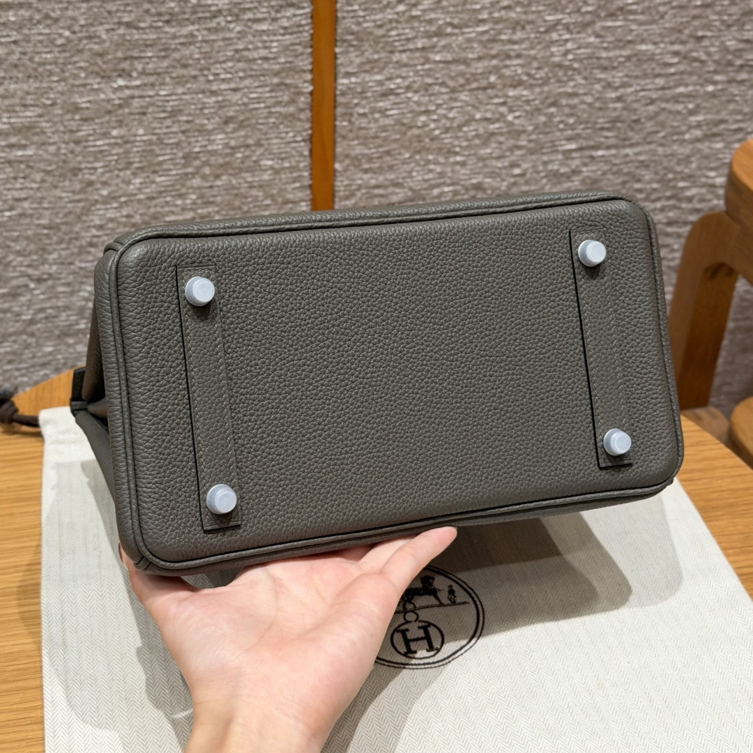 高仿Hermes*Birkin25系列H041344BO8F錫器灰牛皮銀扣純手工