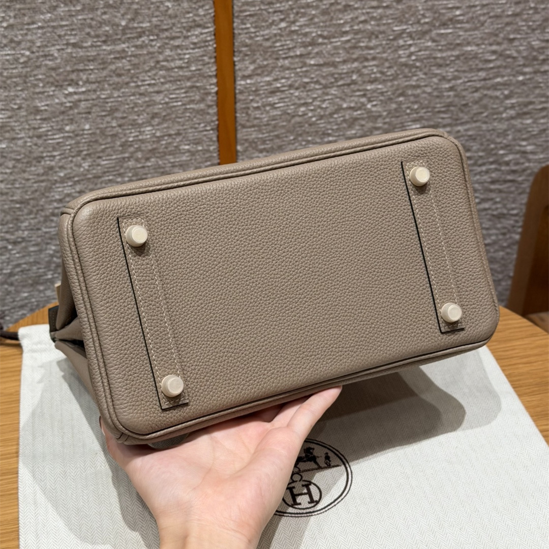 高仿Hermes*Birkin25系列H041344BO81斑鳩灰牛皮金扣純手工