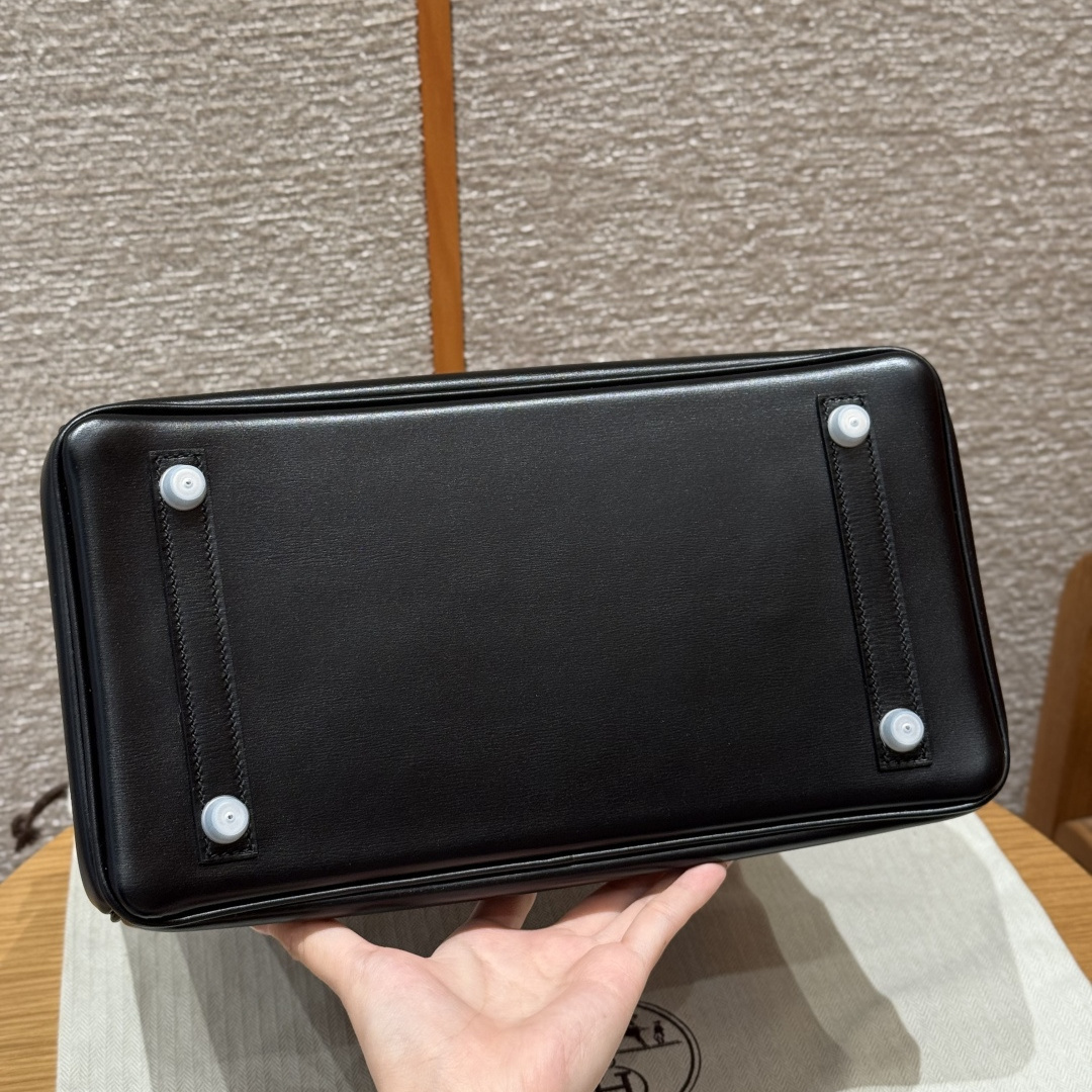 高仿Hermes*Birkin30系列H044897BX89黑色牛皮銀扣純手工