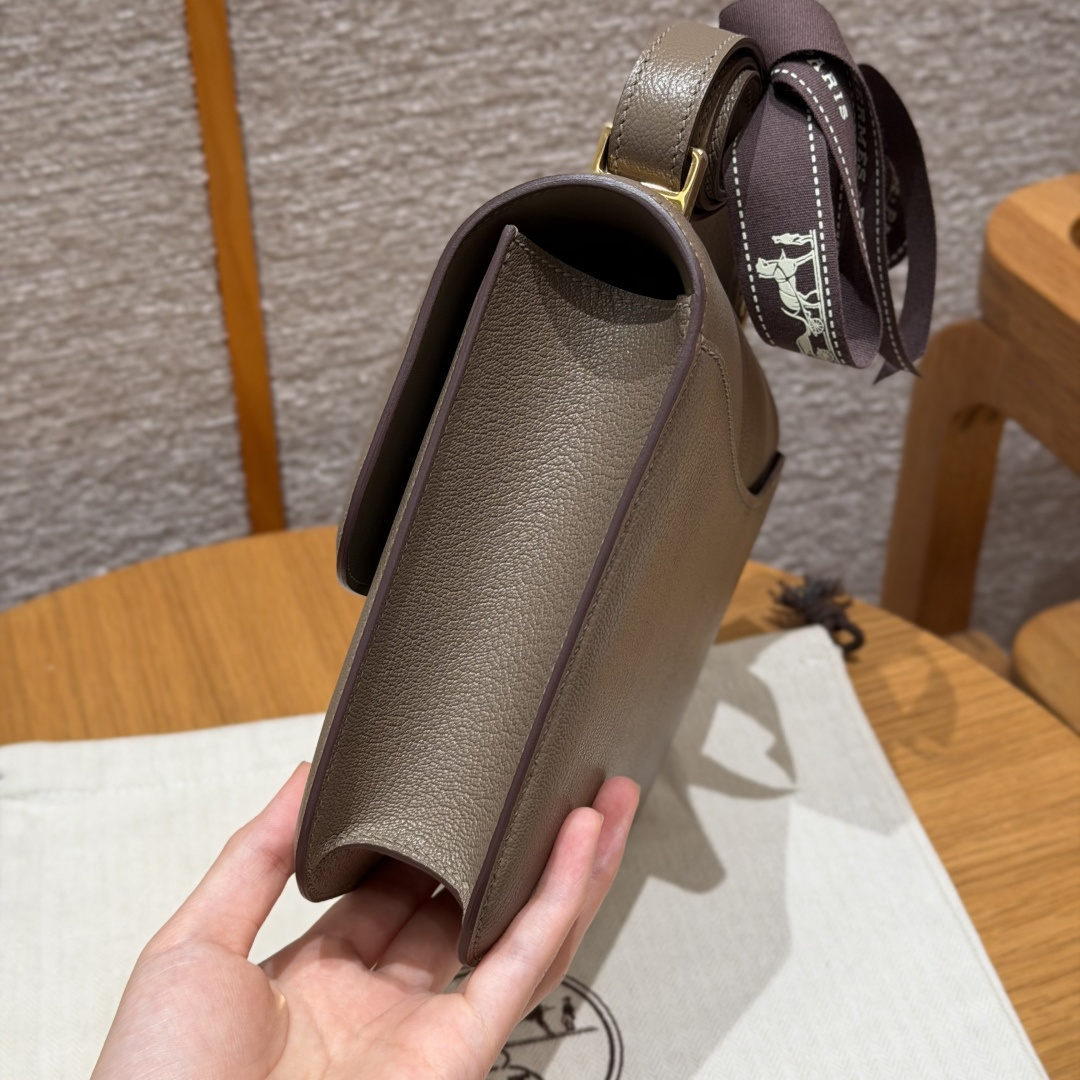 高仿Hermes*Constance24系列H080170CA18大象灰山羊皮金扣純手工