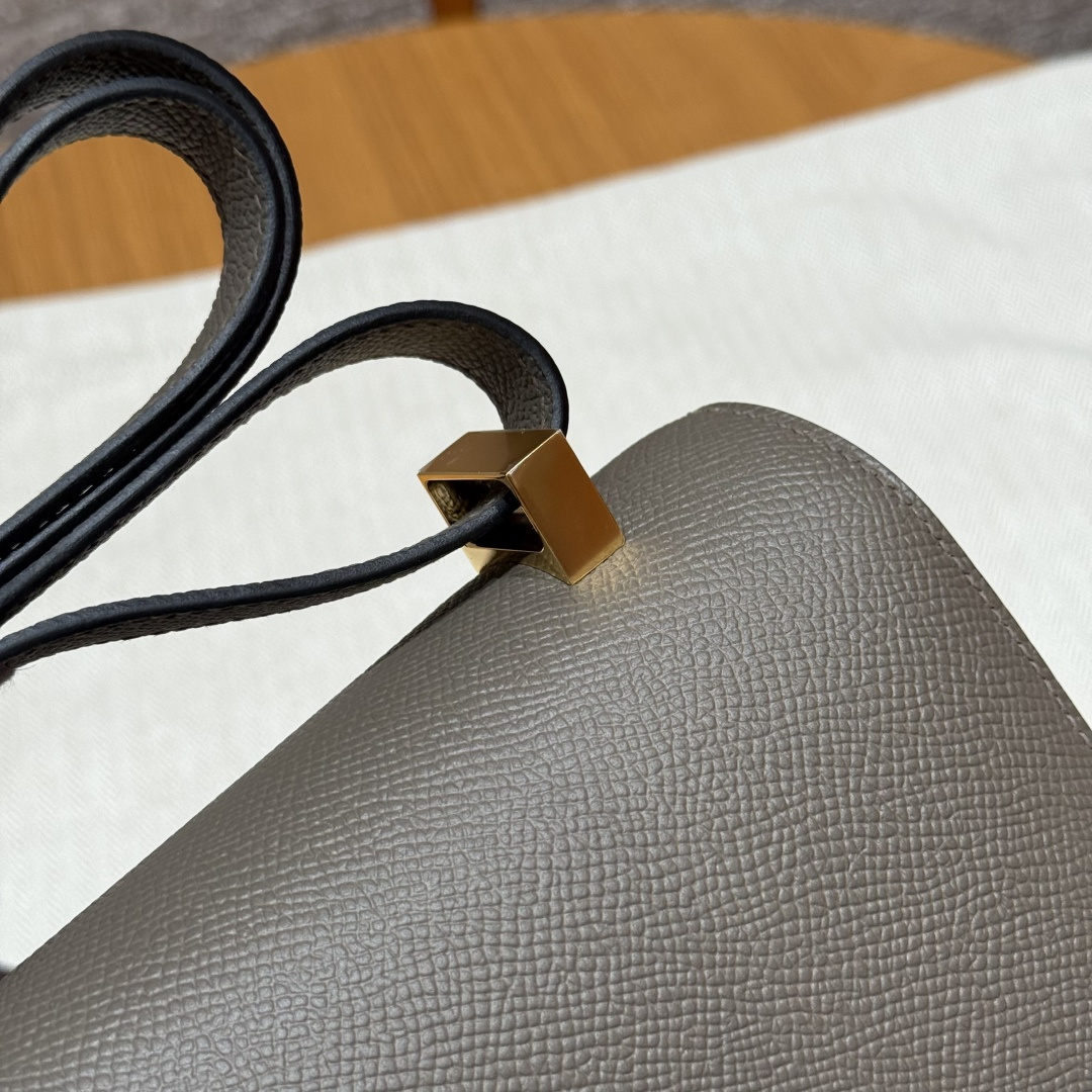高仿Hermes*Constance24系列H080170EP8F錫器灰牛皮金扣純手工