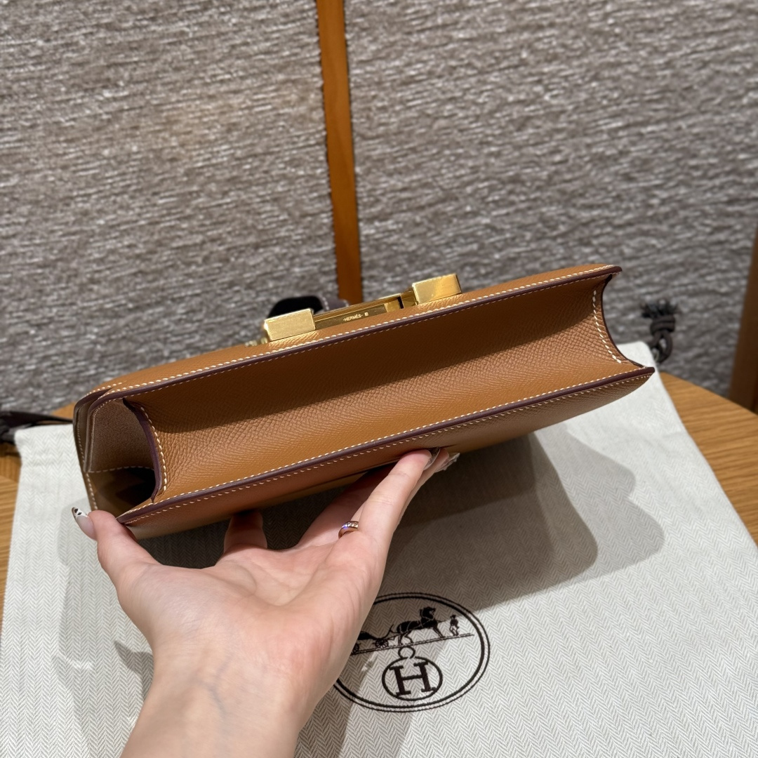 高仿Hermes*Constance24系列H080170EP37金棕色牛皮金扣純手工