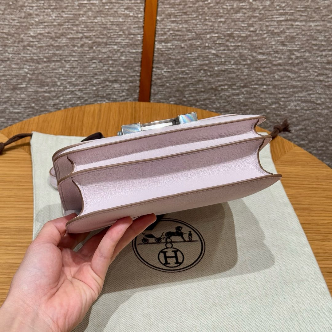 高仿Hermes*Constance19系列H080169CA09夢幻紫山羊皮銀扣純手工